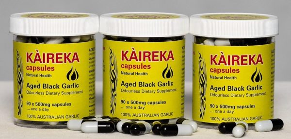 Kaireka Black Garlic Capsules x3. (270) 100% Australian grown aged Mareba Black Garlic 5